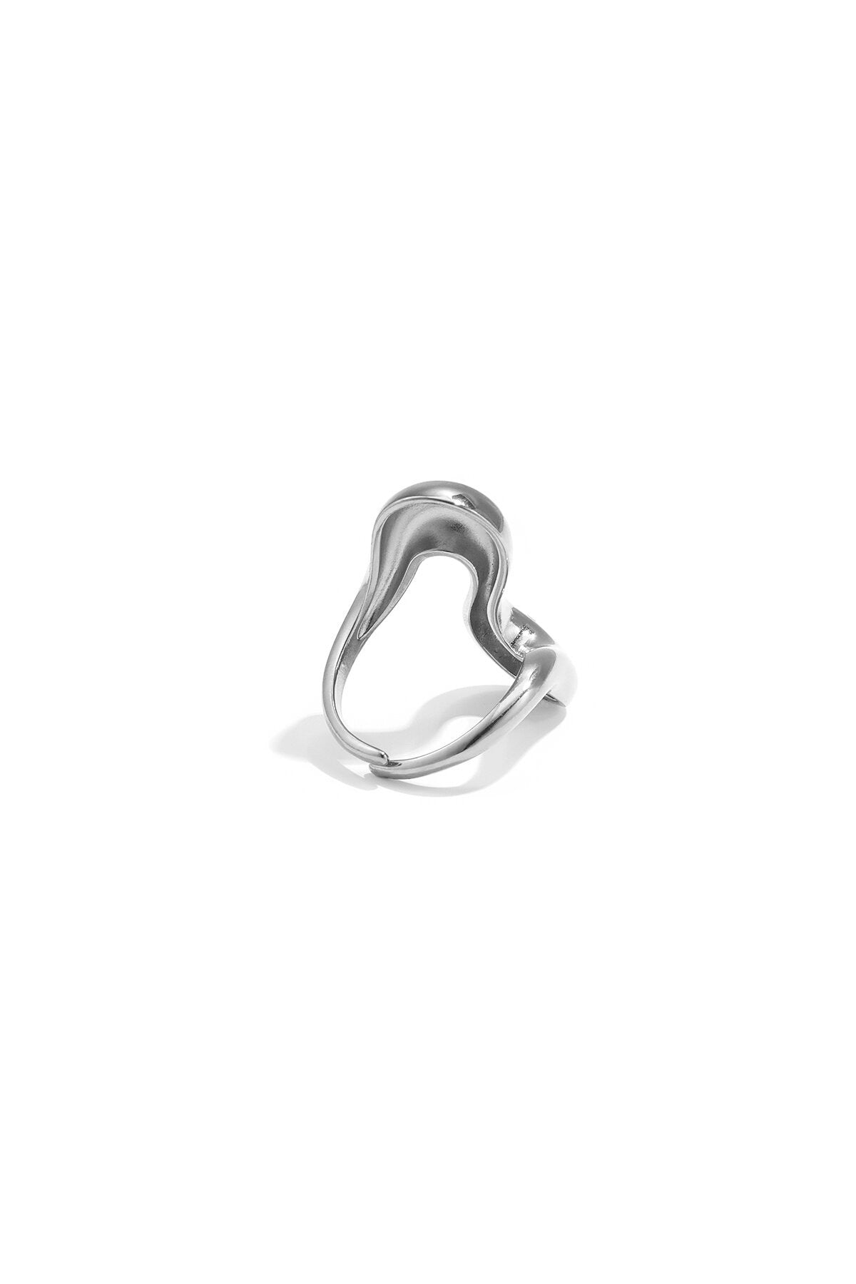 Wavy statementring - zilver