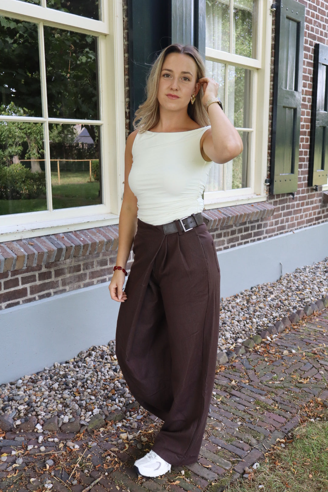 Celine pantalon - bruin