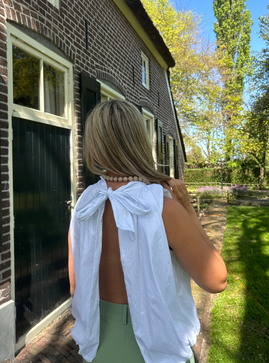Willemijn top met open rug