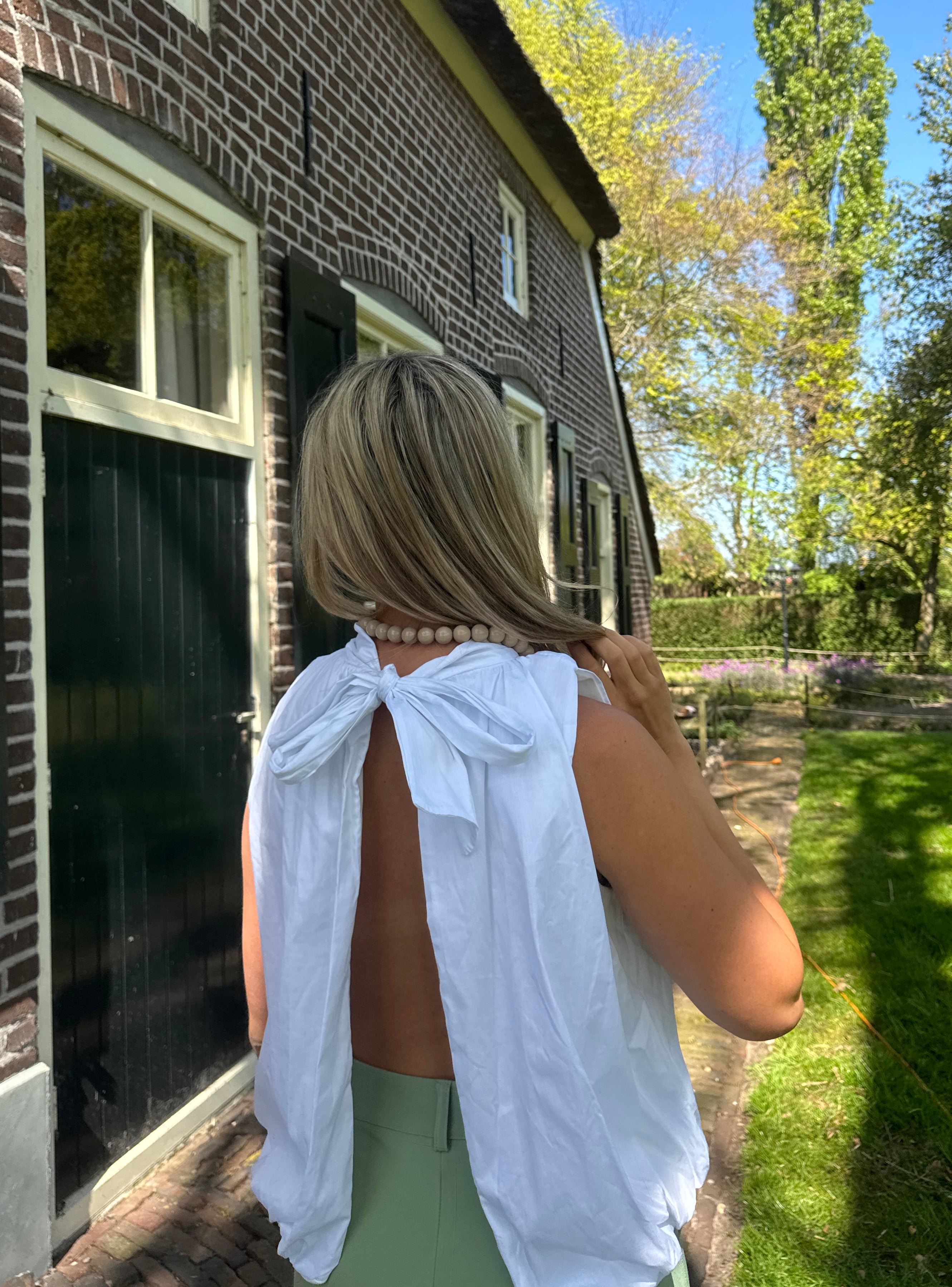 Willemijn top met open rug