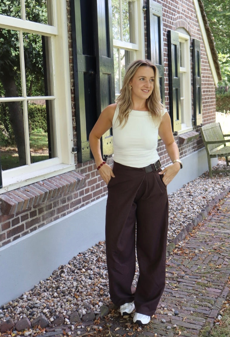 Celine pantalon - bruin