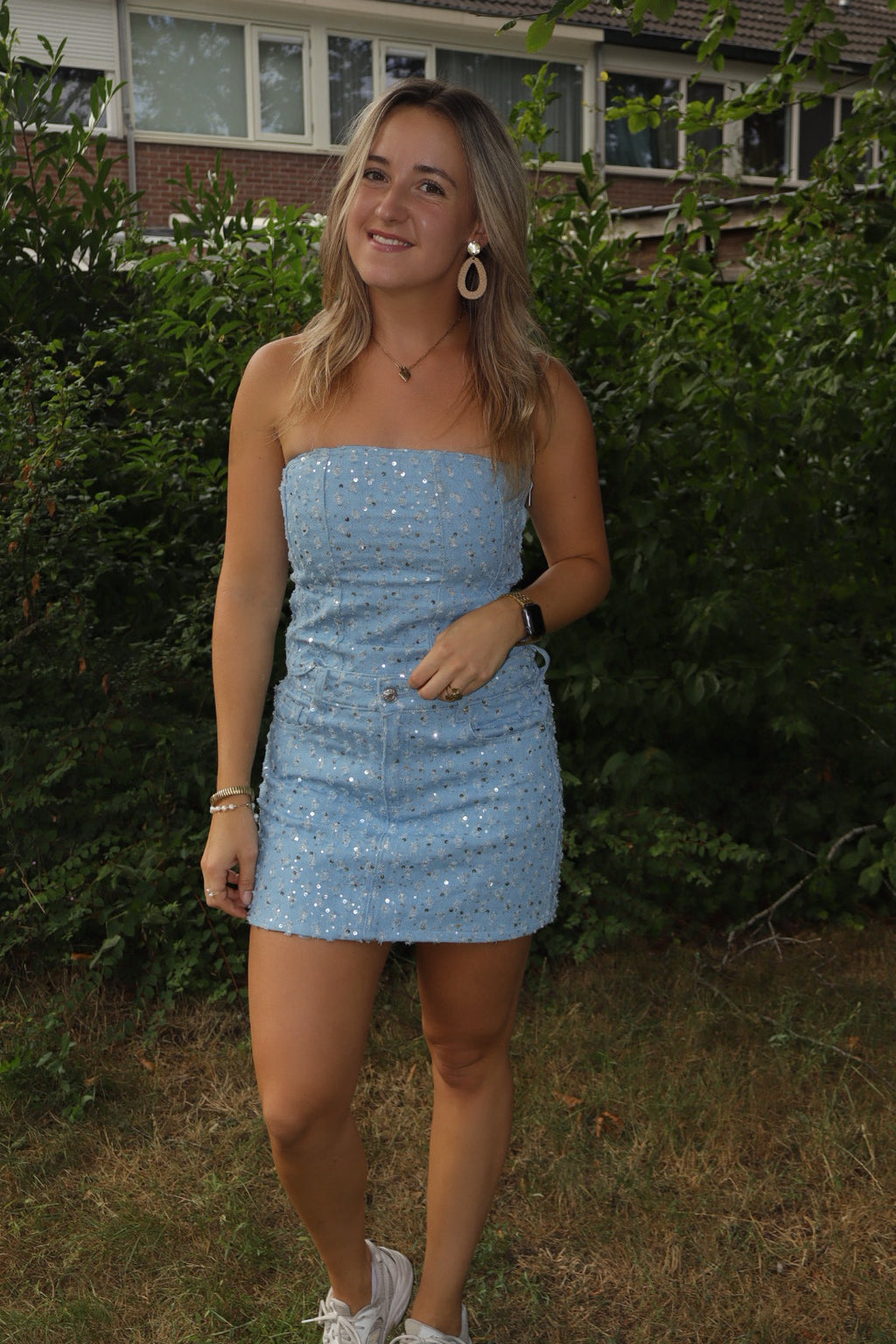 Leonie pearl denim rok