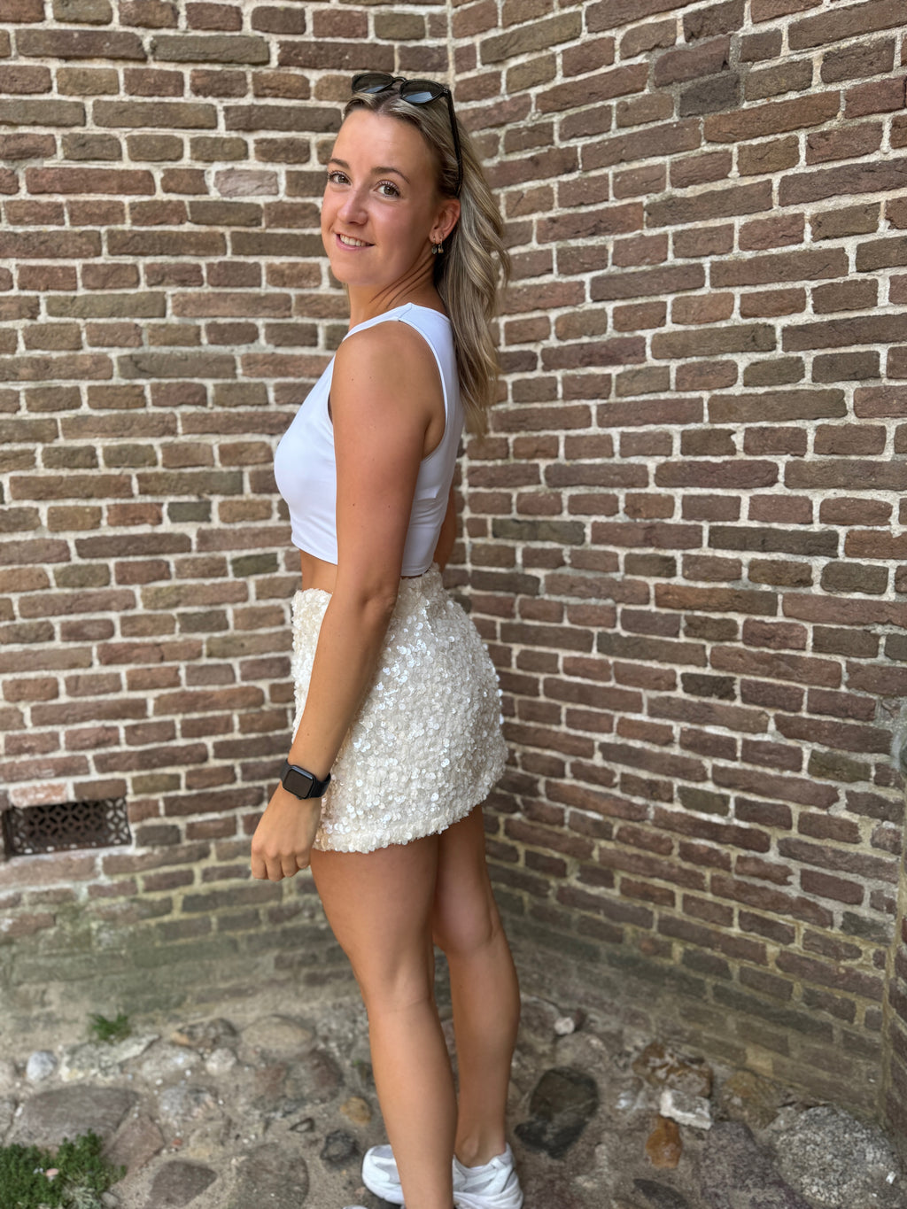 Andrea pailletten skort