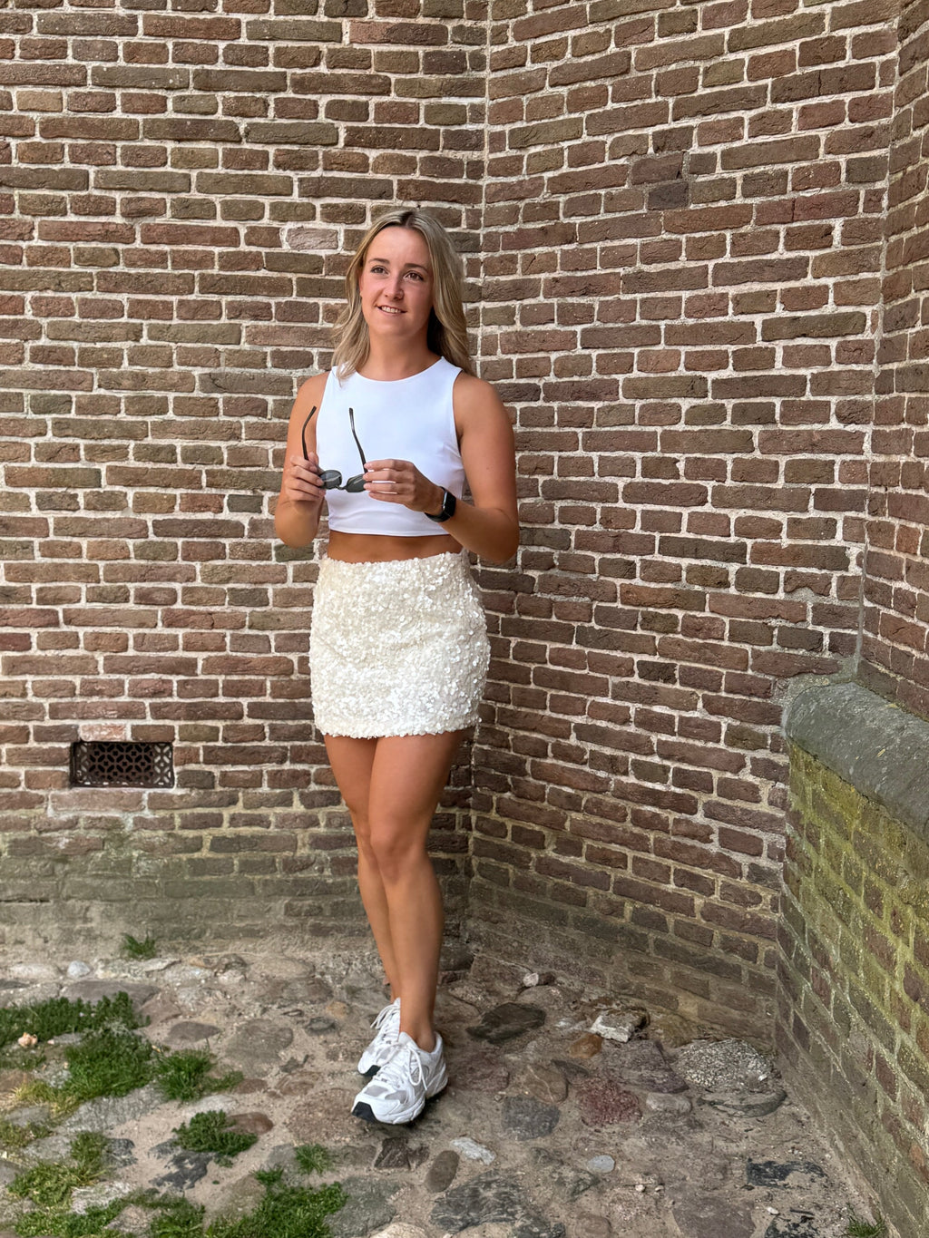 Andrea pailletten skort