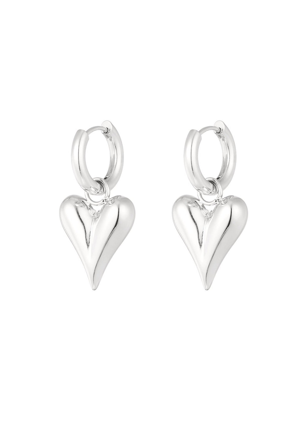 Silver Heart Earrings
