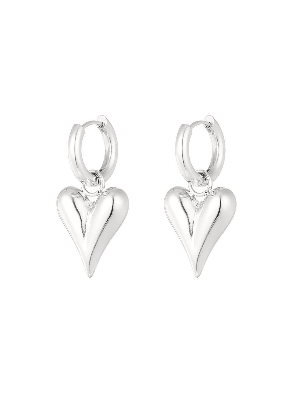 Silver Heart Earrings